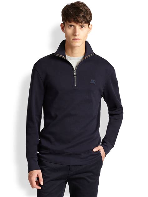 burberry pullover blau|burberry half zip pullover.